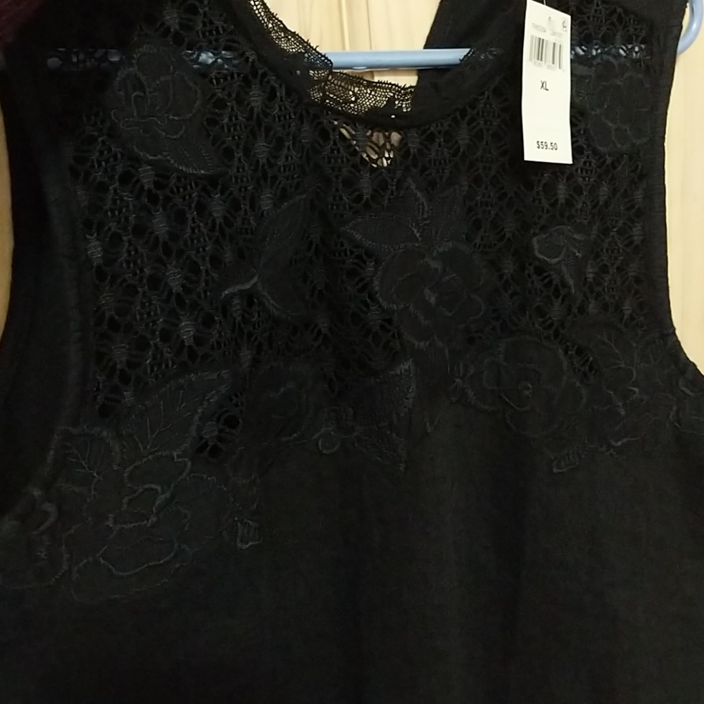 Lucky Brand black lace top - Picture 5 of 12